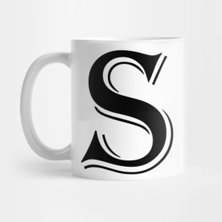 Black letter S in vintage style Mug